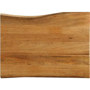 vidaXL - Tafelblad - met - natuurlijke - rand - 80x60x2,5 - cm - massief - mangohout