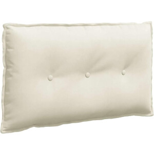 vidaXL - Rugkussen - Crèmekleurig - 80 - x - 50 - cm - Corduroy - stof