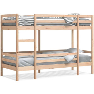 vidaXL - Stapelbedframe - zonder - matras - massief - grenenhout - 90x200 - cm