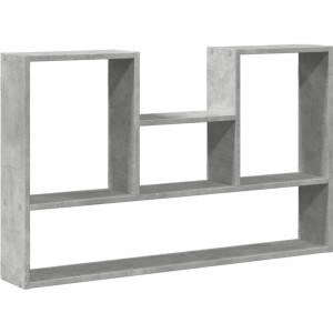 vidaXL Wandschap - Wandschappen - Wandplank - Wandrek - Wandschap 99x15x60 cm bewerkt hout betongrijs