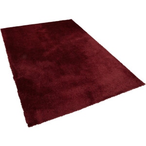 BELIANI EVREN - Shaggy vloerkleed - Rood - 140 x 200 cm - Polyester