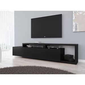 Meubella - TV-Meubel Bello - Mat Zwart - 219 cm
