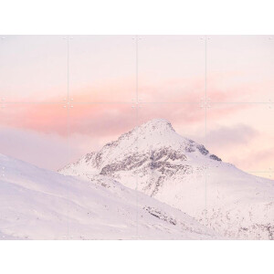 IXXI Sunset in the Mountains, Henrike Schenk - 80 x 60 cm - Gratis ophangtool - Grote wanddecoratie en posters - Fotografie, Woonkamer, Slaapkamer