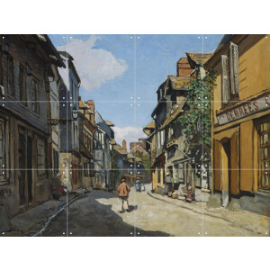 IXXI Rue de la Bavole, Honfleur, Claude Monet & Museum of Fine Arts Boston - 80 x 60 cm - Gratis ophangtool - Grote wanddecoratie en posters -