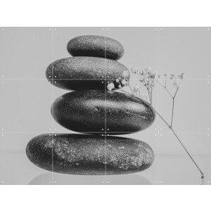IXXI Balanced Zen, Sander van Laar - 80 x 60 cm - Gratis ophangtool - Grote wanddecoratie en posters - Minimalistisch, Fotografie, Woonkamer