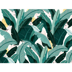 IXXI Banana Leaf Powder Pink, Lotte Dirks - 80 x 60 cm - Gratis ophangtool - Grote wanddecoratie en posters - Illustraties, Speels, Grafisch Ontwerp