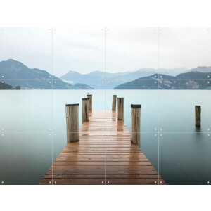 IXXI A Silent Moment at the Lake, Claire Droppert - 80 x 60 cm - Gratis ophangtool - Grote wanddecoratie en posters - Naturalisme, Minimalisme