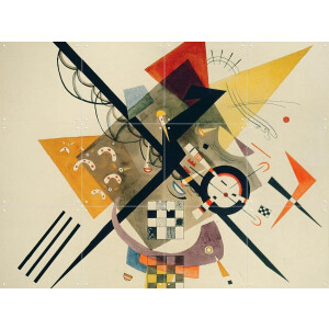 IXXI Study for On White II, Kandinsky & Bridgeman Images - 80 x 60 cm - Gratis ophangtool - Grote wanddecoratie en posters - Abstract, Klassiek