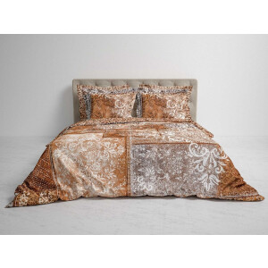 Heckett & Lane Amaro Dekbedovertrek - Tweepersoons - 200x200/220 cm - Brick Red