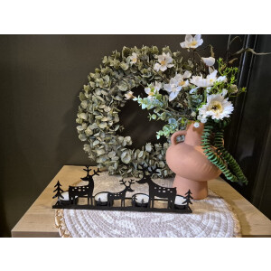 Theelichthouder hert/4 theelichten/decoratie/posiwio/metaal