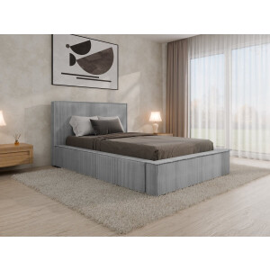 Boxspringbed 120x200cm- SANA - 7-zones gmatras, hardheid H3, hoogte 24 cm, tweezijdig - Grijs