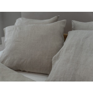 Linnen Label - Duurzaam 100% Europees gewassen linnen kussensloop 60 x 70 cm - Zand