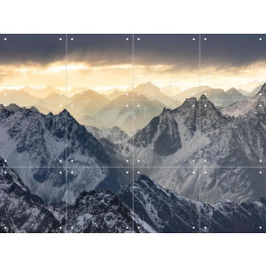 IXXI Swiss Alps, Claire Droppert - 80 x 60 cm - Gratis ophangtool - Grote wanddecoratie en posters - Naturalisme, Fotografie, Realisme, Woonkamer