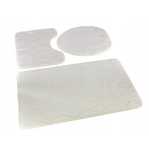 Badkamermat Sumba Ecru Antislip Set 3 Delig