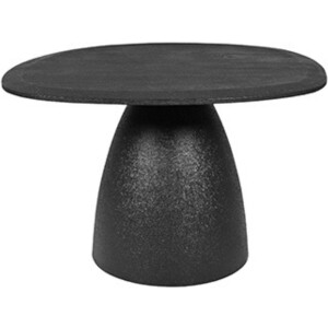 by Mooss - Tafel - Bijzettafel - Salontafel - Black on Black - Naturel - Metaal - Hout - 60x58 cm - Organisch