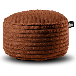 Extreme Lounging - b-poufe cord - poef rond - voor binnen - zachte & comfortabele stof 60x40cm - amber
