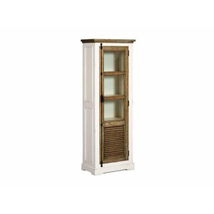 Tower Living Vitrinekast Amanda - Wit Hout - 69x40x190cm