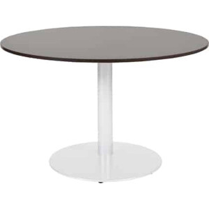 Vergadertafel - Linesto 120 rond logan - wit frame