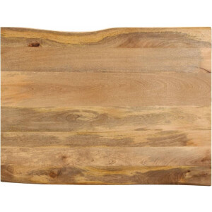 vidaXL - Tafelblad - met - natuurlijke - rand - 100x80x3,8 - cm - massief - mangohout