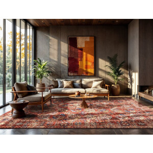 Wasbaar Binnen & Buiten Vloerkleed - 170 x 240 cm - Louis De Poortere Kasak Aksou - Laagpolig Tapijt - Gerecycled PET - Made in Belgium - Circulair