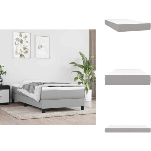 vidaXL Pocketveringmatras Voor Kinderen - Pocketveringmatrassen Voor Kinderen - Binnenveringsmatras - Matras - Pocketveringmatras voor kinderen 80x160 cm stof lichtgrijs