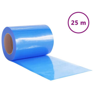 vidaXL - Deurgordijn - 300x2,6 - mm - 25 - m - PVC - blauw