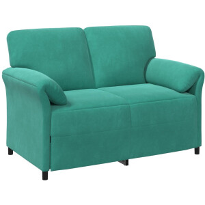 vidaXL - 2-Zits - Sofa - Turquoise - 138 - x - 83 - x - 95 - cm - Fluweel