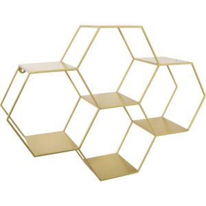 LOFT42 Hexagon Wandrek Zeshoekig - Goud - 57x80x20