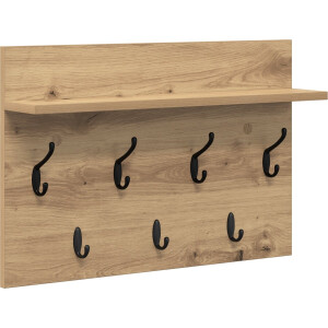 vidaXL - Wandgemonteerde - kapstok - Muurmontage - Artisan - Eiken - Bewerkt - hout