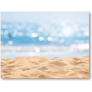 Zeegezicht - Abstract Beach / Strand - 40x30 Canvas Liggend - Landschap - Natuur