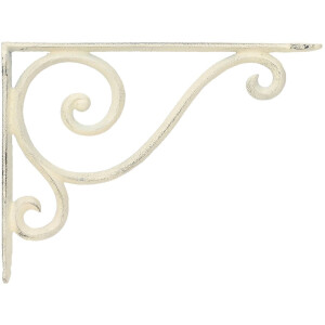 vidaXL - Wandplankbeugels - 12 - st - Antiek - wit - 23,5 - x - 28 - x - 3,5 - cm - Staal