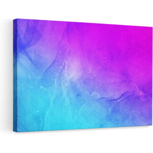 Artaza Canvas Schilderij Abstracte Kunst - Elegante Blauw Roze Marmer - 90x60 - Foto Op Canvas - Canvas Print - Muurdecoratie