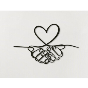 Wanddecoratie | Hart in handen - L (37x60cm)