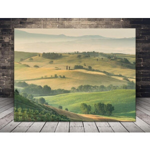 Uitzicht platteland Canvas 120 x 90 cm