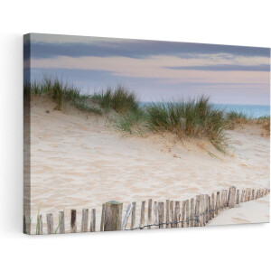 Artaza Canvas Schilderij Zand Duinen aan het Strand - 90x60 - Foto Op Canvas - Canvas Print - Muurdecoratie