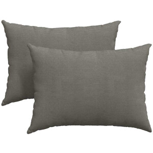 vidaXL - Zitkussens - 2 - pcs - Lichtgrijs - 70 - x - 50 - cm - Corduroy - stof