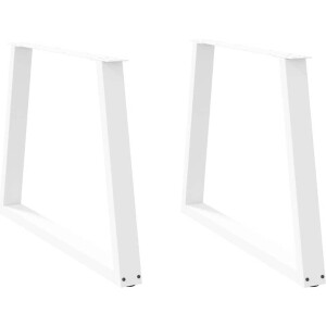 vidaXL - Eettafelpoten - 2 - st - V-vormig - 90x(72-73,3) - cm - staal - wit
