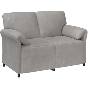 vidaXL - 2-Zits - Sofa - Lichtgrijs - 138 - x - 83 - x - 95 - cm - Fluweel
