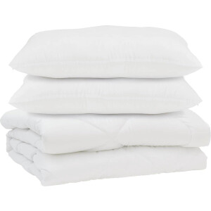 vidaXL - Dekbed - met - kussen - 3 - pcs - Wit - Microvezel