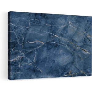 Artaza Canvas Schilderij Abstracte Kunst - Blauw - 90x60 - Foto Op Canvas - Canvas Print - Muurdecoratie