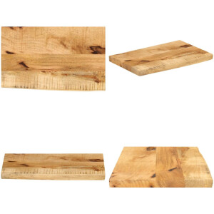 vidaXL Tafelblad met natuurlijke rand 50x40x2,5 cm massief mangohout - Tafelblad - Tafelbladen - Vervangend Tafelblad - Meubelpaneel