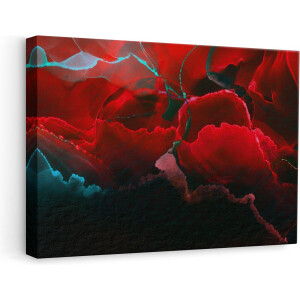 Artaza Canvas Schilderij Abstracte Kunst - Rode Artistiek - 60x40 - Foto Op Canvas - Canvas Print