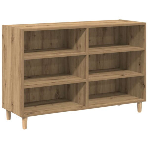 vidaXL - Dressoir - 103,5x35x70 - cm - bewerkt - hout - artisanaal - eikenkleurig