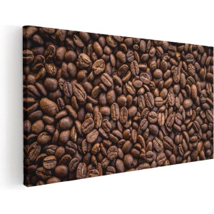 Artaza Canvas Schilderij Bruine Koffiebonen - 100x50 - Groot - Foto Op Canvas - Canvas Print