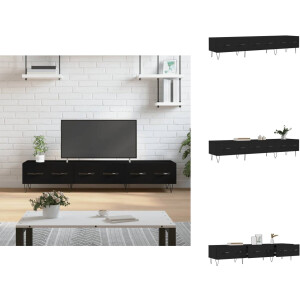 vidaXL Tv-meubel - Tv-meubelen - Tv Kast - Opbergkast - Tv-meubel 150x36x30 cm bewerkt hout zwart