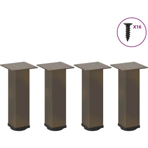 vidaXL - Salontafelpoten - 4 - st - 42-44 - cm - staal - naturel