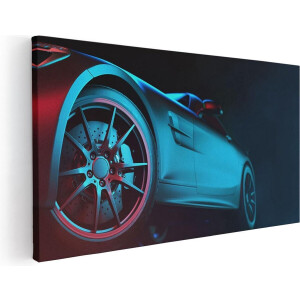 Artaza Canvas Schilderij Moderne Sportwagen Auto  - 120x60 - Groot - Foto Op Canvas - Canvas Print