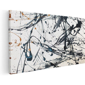 Artaza Canvas Schilderij Abstracte Kunst - 60x30 cm - Muurdecoratie Woonkamer - Wanddecoratie Modern - Kamer Accessoires