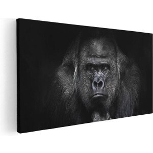 Artaza Canvas Schilderij Gorilla - 120x60 cm - Groot - Wanddecoratie Dieren - Muurdecoratie Portret - Schilderijen Op Canvas Jungle
