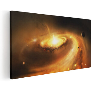Artaza Canvas Schilderij Melkweg in de Ruimte - 80x40 - Foto Op Canvas - Canvas Print